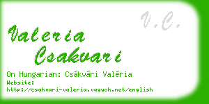 valeria csakvari business card